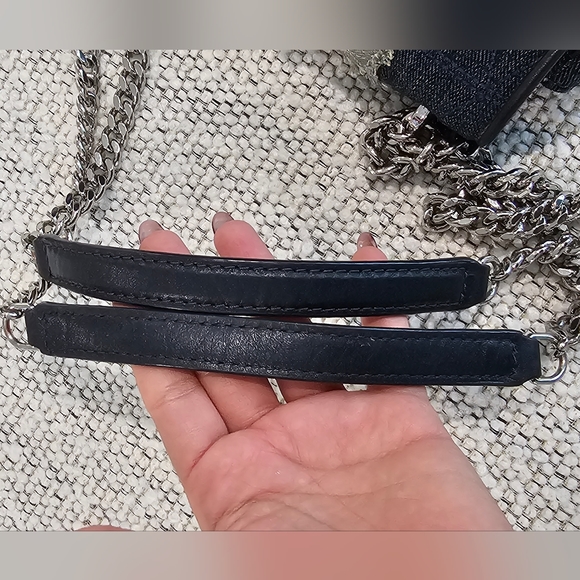 Michael Kors Large Sloan Denim Chain Bag - Picture 11 of 17